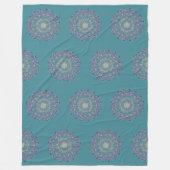Blume des Lebens - Mandala Indien Stil 1 Fleecedecke (Vorderseite)