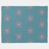 Blume des Lebens - Mandala Indien Stil 1 Fleecedecke (Vorderseite (Horizontal))