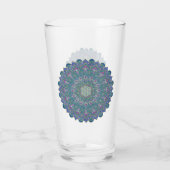 Blume des Lebens - Mandala Indien Stil 1 Glas (Rückseite)