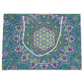 Blume des Lebens - Mandala Indien Stil 1 Große Geschenktüte (Vorderseite)
