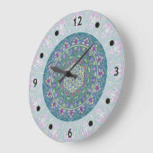 Blume des Lebens - Mandala Indien Stil 1 Große Wanduhr (Winkel)