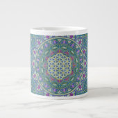 Blume des Lebens - Mandala Indien Stil 1 Jumbo-Tasse (Vorderseite)