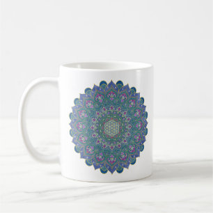 Blume des Lebens - Mandala Indien Stil 1 Kaffeetasse