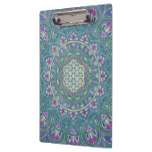 Blume des Lebens - Mandala Indien Stil 1 Klemmbrett (Links)