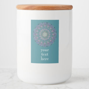 Blume des Lebens - Mandala Indien Stil 1 Lebensmitteletikett