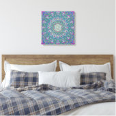 Blume des Lebens - Mandala Indien Stil 1 Leinwanddruck (Insitu (Schlafzimmer))