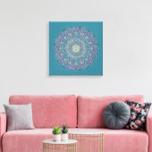 Blume des Lebens - Mandala Indien Stil 1 Leinwanddruck (Insitu (Wohnzimmer))