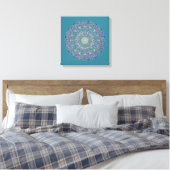 Blume des Lebens - Mandala Indien Stil 1 Leinwanddruck (Insitu (Schlafzimmer))