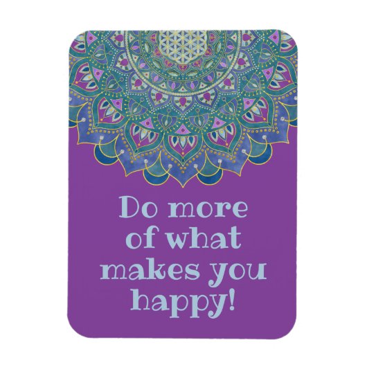 Blume des Lebens - Mandala Indien Stil 1 Magnet (Vertikal)