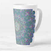 Blume des Lebens - Mandala Indien Stil 1 Milchtasse (Rechte Ecke)