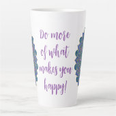 Blume des Lebens - Mandala Indien Stil 1 Milchtasse (Vorderseite)