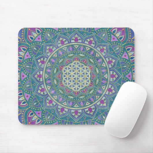 Blume des Lebens - Mandala Indien Stil 1 Mousepad (Mit Mouse)