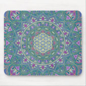Blume des Lebens - Mandala Indien Stil 1 Mousepad (Vorne)