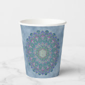 Blume des Lebens - Mandala Indien Stil 1 Pappbecher (Rückseite)