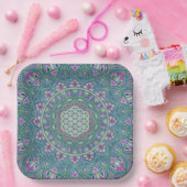 Blume des Lebens - Mandala Indien Stil 1 Pappteller (Party)