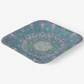 Blume des Lebens - Mandala Indien Stil 1 Pappteller (Gewinkelt)
