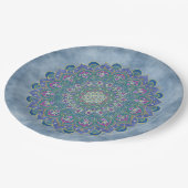 Blume des Lebens - Mandala Indien Stil 1 Pappteller (Schrägansicht)