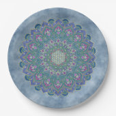 Blume des Lebens - Mandala Indien Stil 1 Pappteller (Vorderseite)