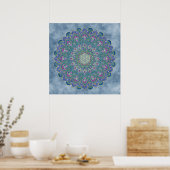 Blume des Lebens - Mandala Indien Stil 1 Poster (Küche)