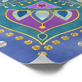 Blume des Lebens - Mandala Indien Stil 1 Poster (Ecke)