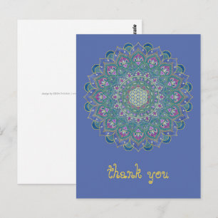 Blume des Lebens - Mandala Indien Stil 1 Postkarte