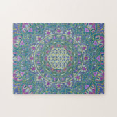 Blume des Lebens - Mandala Indien Stil 1 Puzzle (Horizontal)