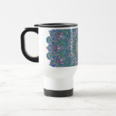 Blume des Lebens - Mandala Indien Stil 1 Reisebecher (Links)