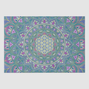 Blume des Lebens - Mandala Indien Stil 1 Seidenpapier