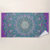 Blume des Lebens - Mandala Indien Stil 1 Strandtuch (Vorderseite)