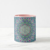Blume des Lebens - Mandala Indien Stil 1 Tasse (Zentrum)