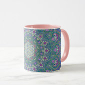 Blume des Lebens - Mandala Indien Stil 1 Tasse (VorderseiteRechts)