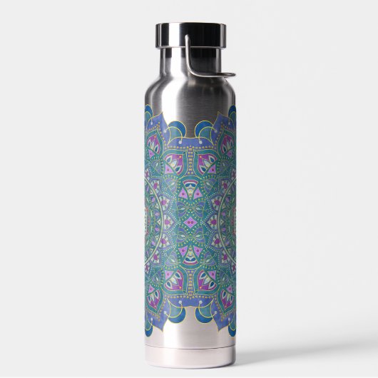 Blume des Lebens - Mandala Indien Stil 1 Trinkflasche (Links)