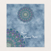 Blume des Lebens - Mandala Indien Stil 1 Visitenkarten (Außenseite Aufgefaltet)