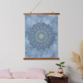 Blume des Lebens - Mandala Indien Stil 1 Wandteppich Mit Holzrahmen (Schlafzimmer)