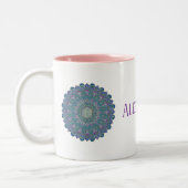 Blume des Lebens - Mandala Indien Stil 1 Zweifarbige Tasse (Links)