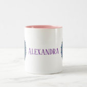 Blume des Lebens - Mandala Indien Stil 1 Zweifarbige Tasse (Mittel)