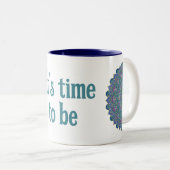 Blume des Lebens - Mandala Indien Stil 1 Zweifarbige Tasse (VorderseiteRechts)