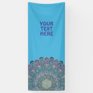 Blume des Lebens - Mandala Indien Stil 2 Banner