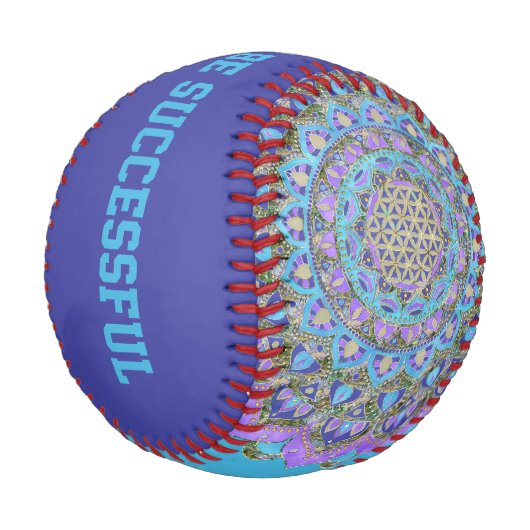 Blume des Lebens - Mandala Indien Stil 2 Baseball (Schrägansicht)