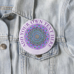 Blume des Lebens - Mandala Indien Stil 2 Button