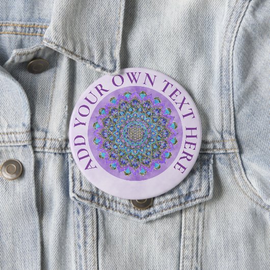 Blume des Lebens - Mandala Indien Stil 2 Button (Beispiel)