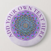 Blume des Lebens - Mandala Indien Stil 2 Button (Vorderseite)