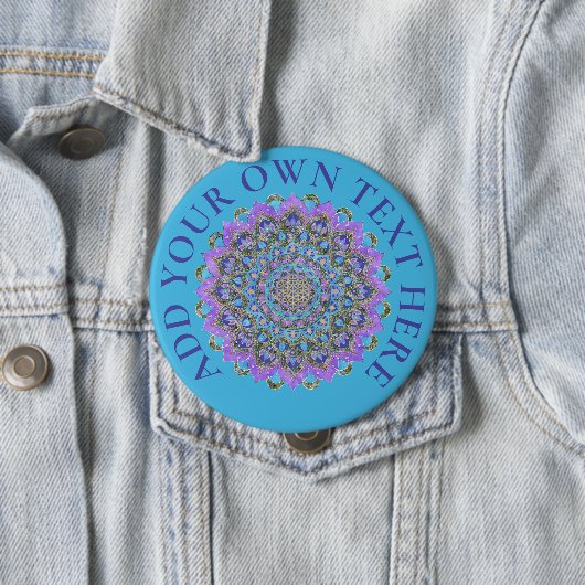 Blume des Lebens - Mandala Indien Stil 2 Button (Beispiel)