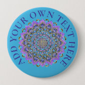 Blume des Lebens - Mandala Indien Stil 2 Button (Vorderseite)