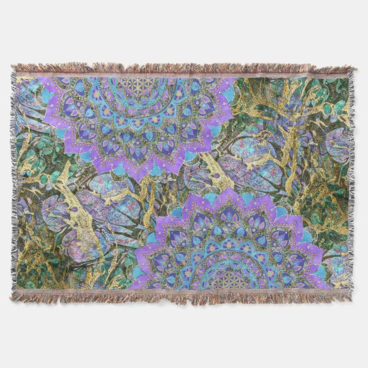 Blume des Lebens - Mandala Indien Stil 2 Decke (Vorderseite)