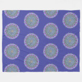 Blume des Lebens - Mandala Indien Stil 2 Fleecedecke (Vorderseite (Horizontal))
