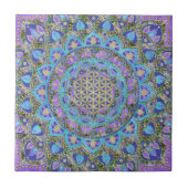 Blume des Lebens - Mandala Indien Stil 2 Fliese (Vorderseite)