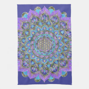 Blume des Lebens - Mandala Indien Stil 2 Geschirrtuch