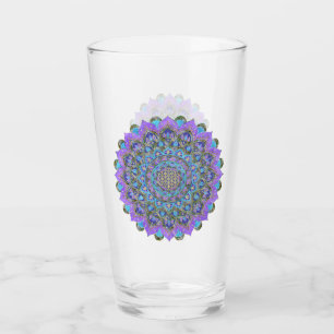 Blume des Lebens - Mandala Indien Stil 2 Glas