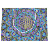 Blume des Lebens - Mandala Indien Stil 2 Große Geschenktüte (Vorderseite)